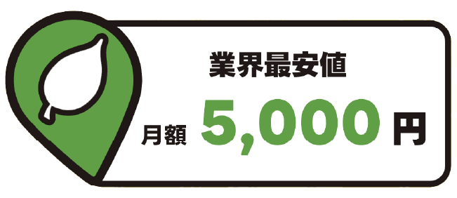 業界最安値5000円